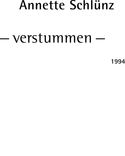 - verstummen -