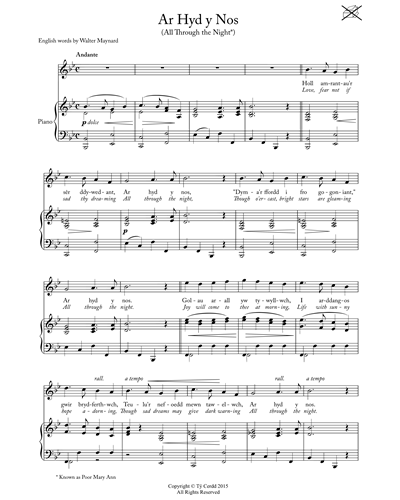 Ar Hyd Y Nos (All Through the Night)