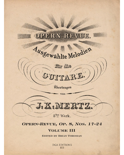 Opern-Revue, Vol. 3, op. 8 Nos. 17-24