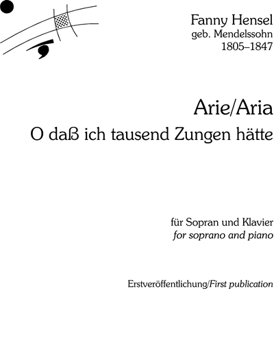 "O dass ich tausend Zungen hätte" (Aria from the Cantata 'Lobgesang')