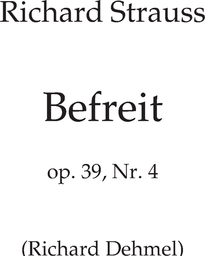 Befreit, op. 39 No. 4 (Transposition in C-sharp minor)
